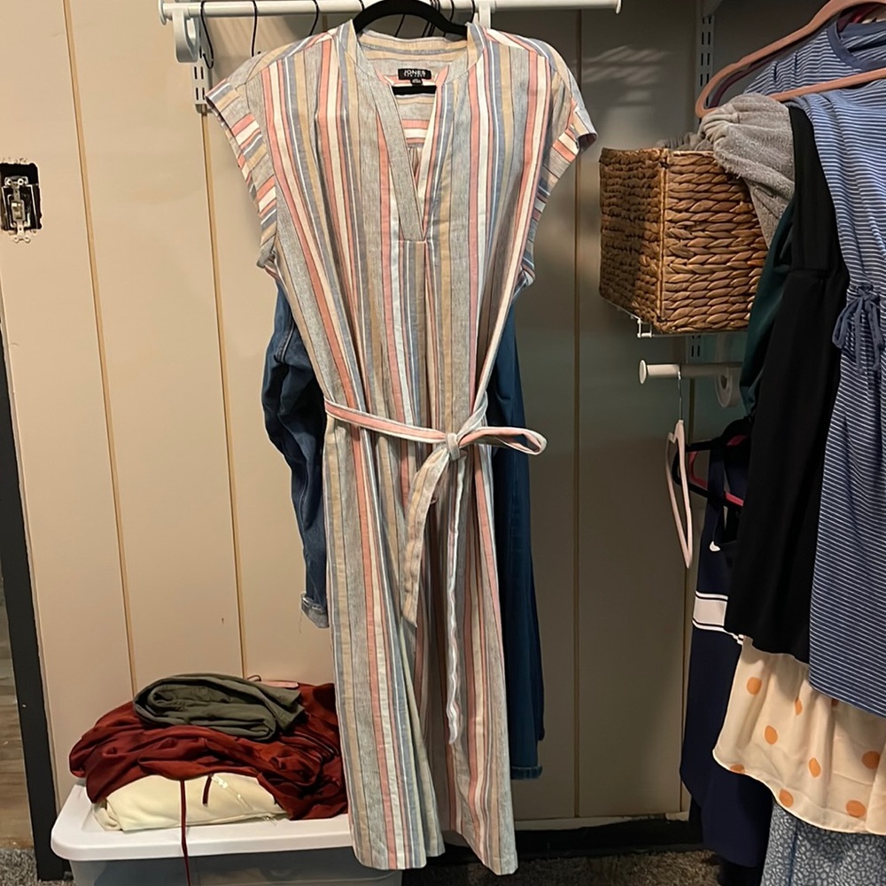 Jones New York Linen Midi Dress